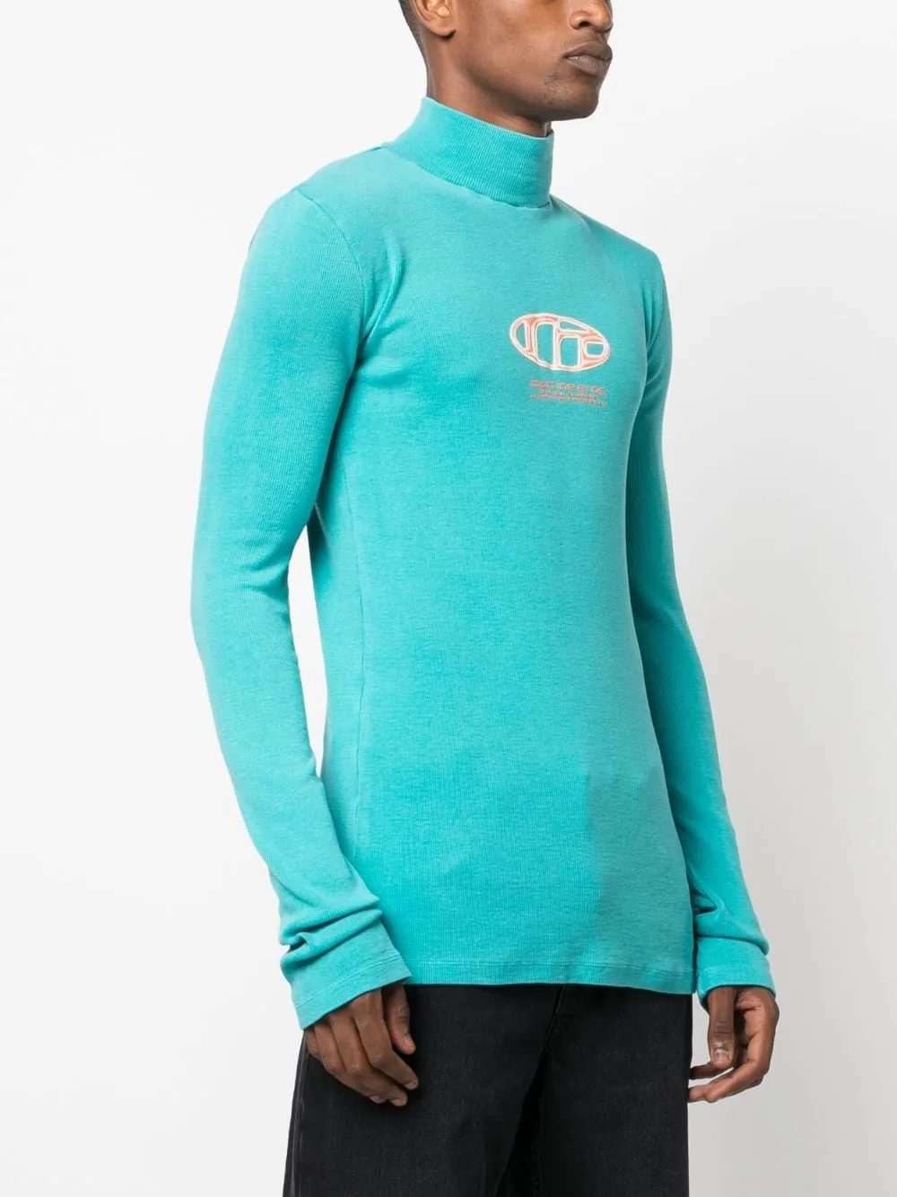 logo-print high-neck jumper