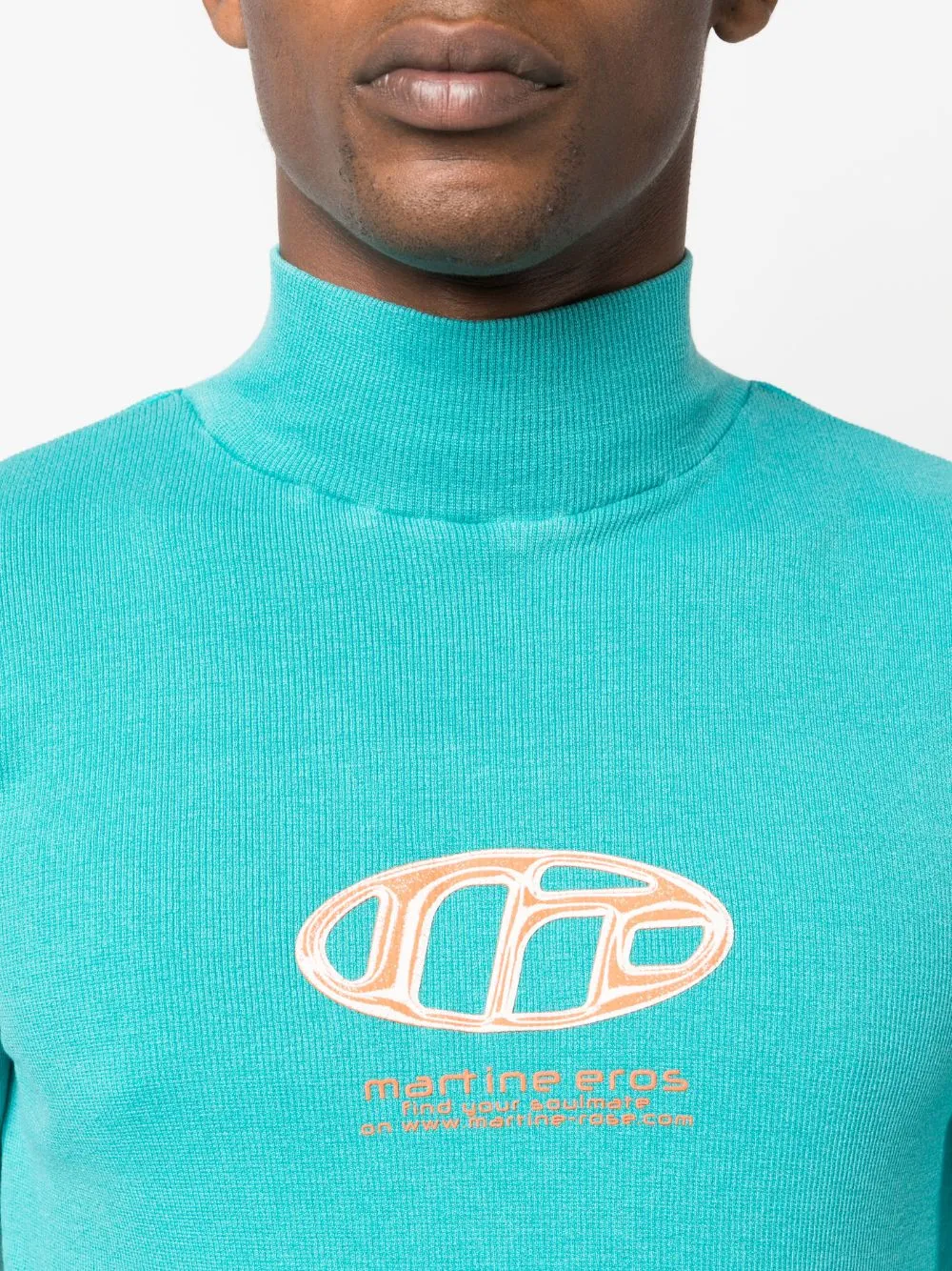 logo-print high-neck jumper