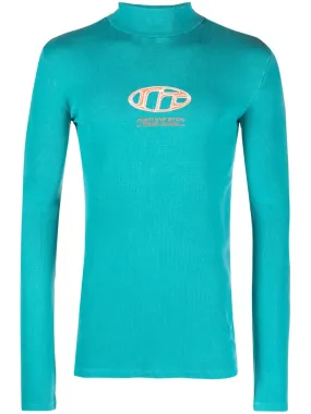 logo-print high-neck jumper