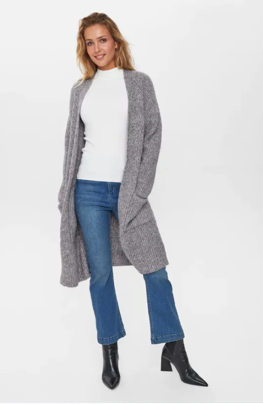 Nümph nuzindi long cardigan storm front melange