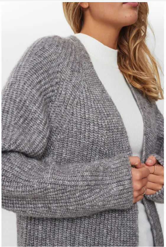Nümph nuzindi long cardigan storm front melange