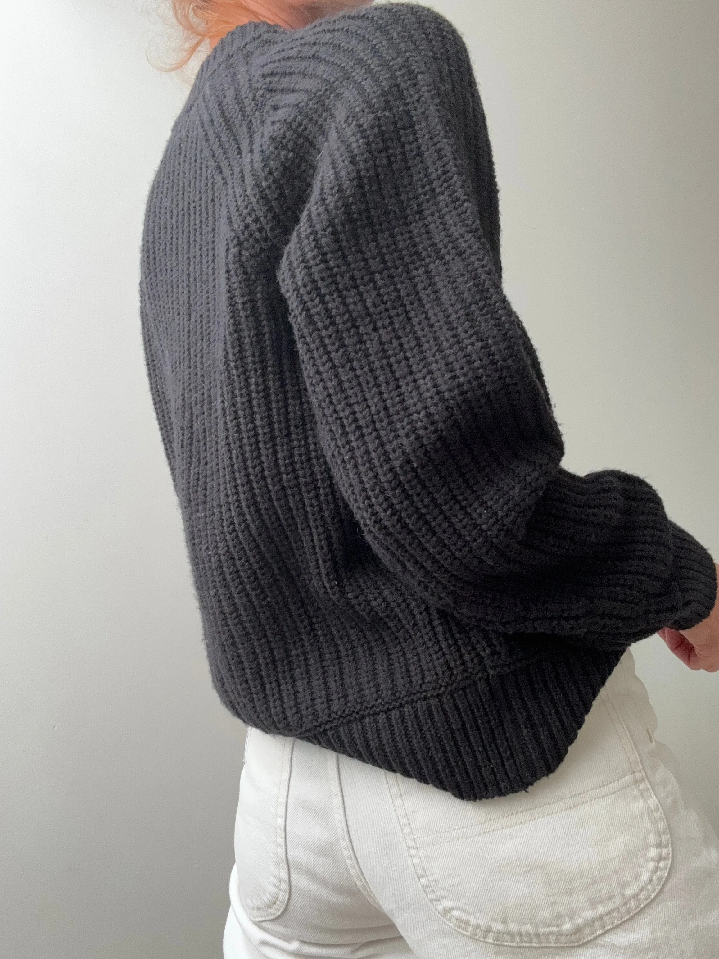 Ralph Lauren Wool Blend Crew Neck Knit Black