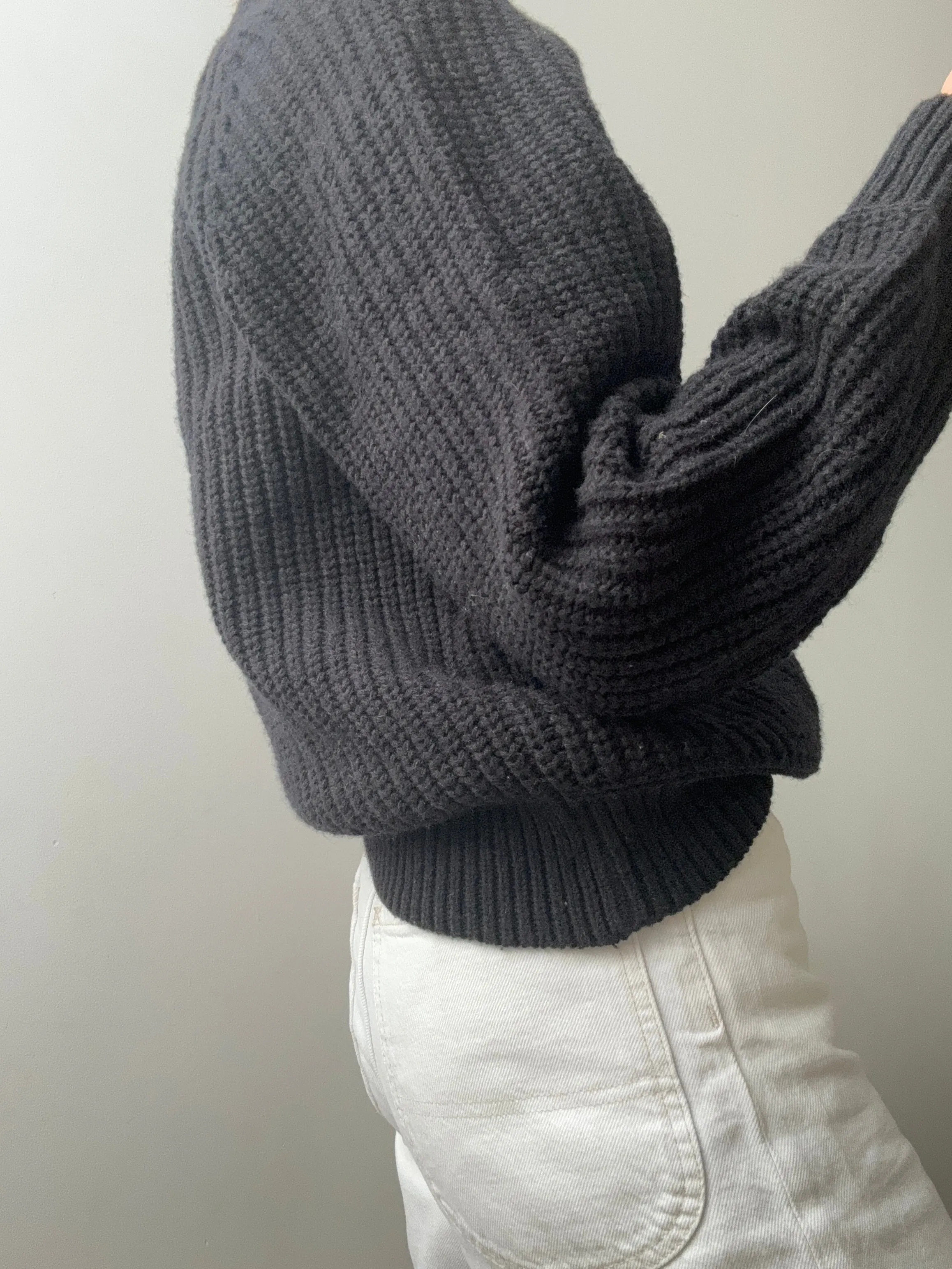 Ralph Lauren Wool Blend Crew Neck Knit Black
