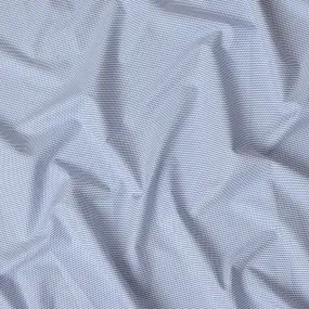 White & Navy Micro Dotted Striped 100% Cotton Shirting Fabric, 150 cm Width, Made in Swiss-D20515