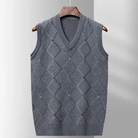 Winter Sleeveless V-Neck Casual Sweaters